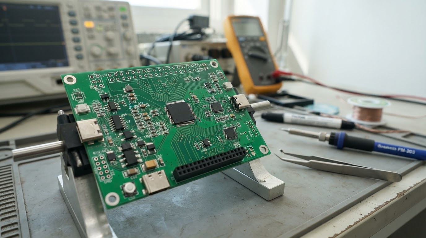 PCB 설계를 표현한 AI 생성 콘셉트 이미지